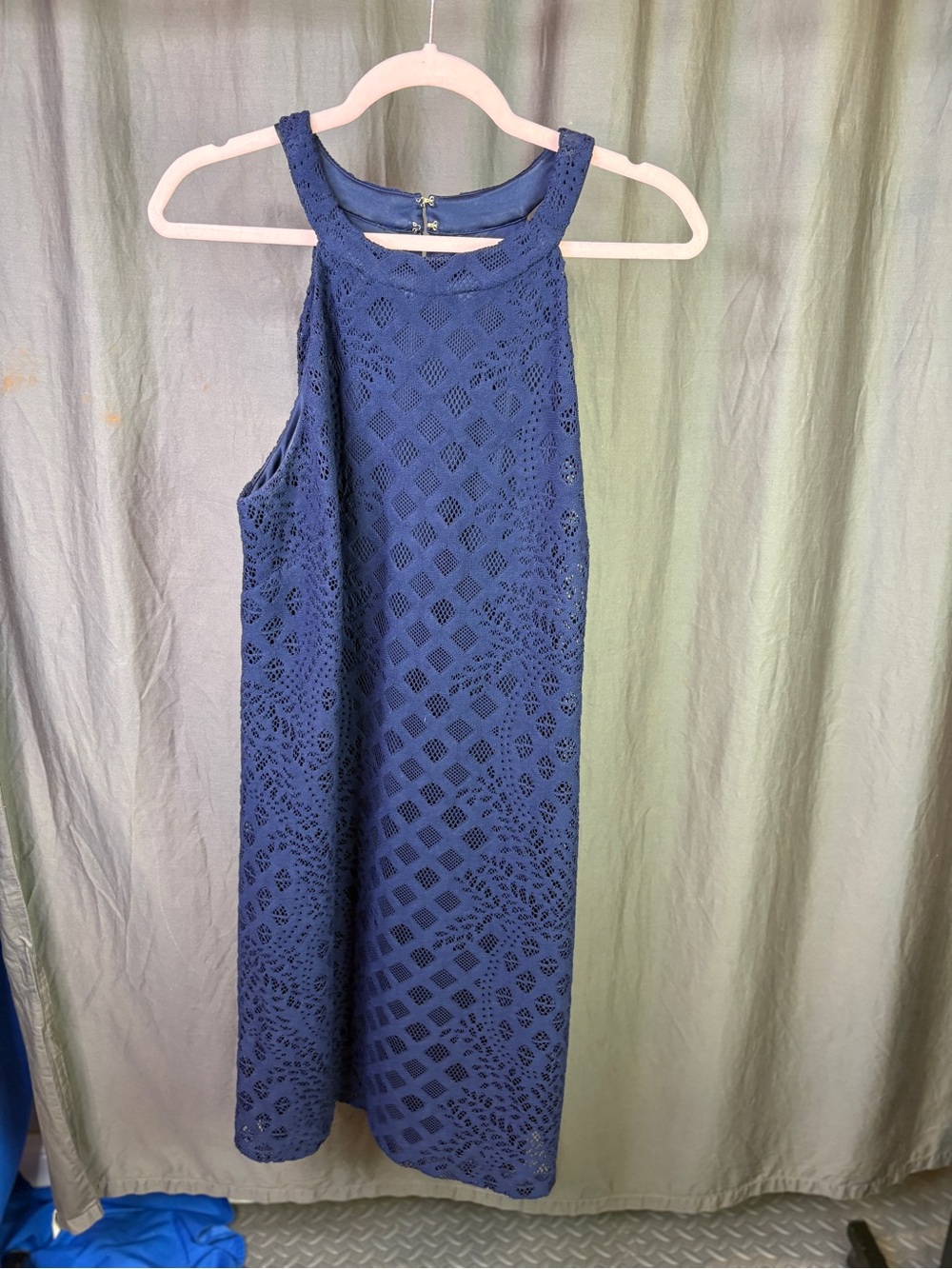 Lilly Pulitzer Navy Crochet Halter Sundress
